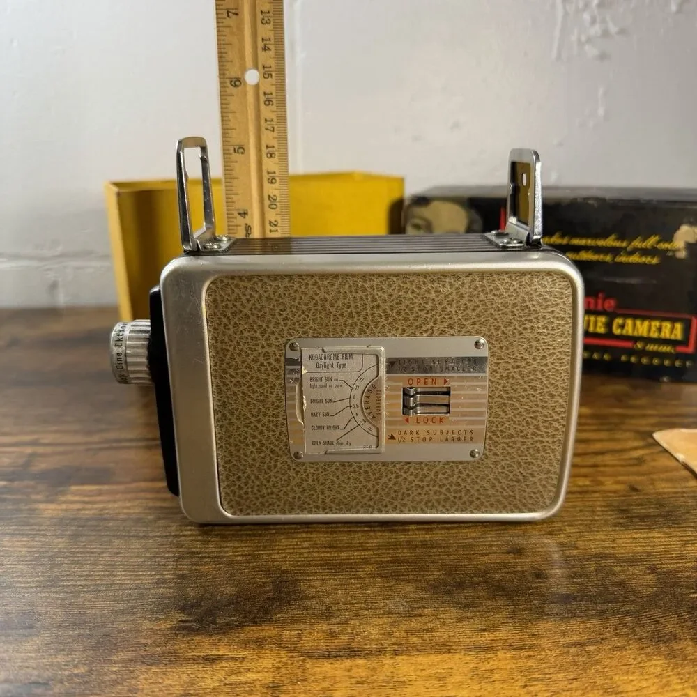 Vintage Kodak Brownie 8mm Movie Camera No 82 w Box Manuals Retro Decor